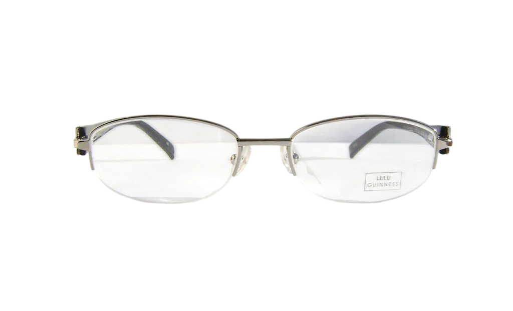 Модные овальные очки Lulu Guinness L713 Gun metall