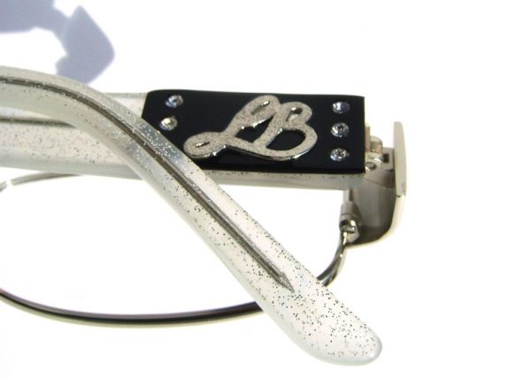 Модные овальные очки Laura Biagiotti LB 81102 054 Silver с кристаллами Swarovski - изображение 6
