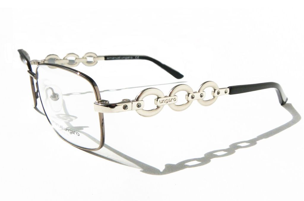 Модные очки Emanuel Ungaro EU 70312 B29 Gun metal с кристаллами Swarovski