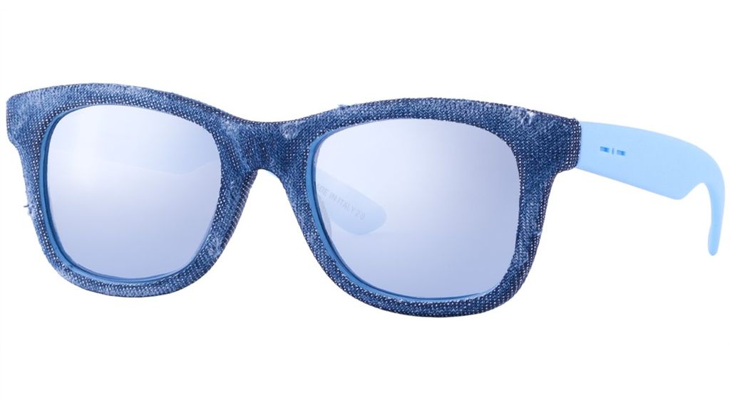 Джинсовые очки вайфарер Italia Independent 0090D 028/027 Denim Blue