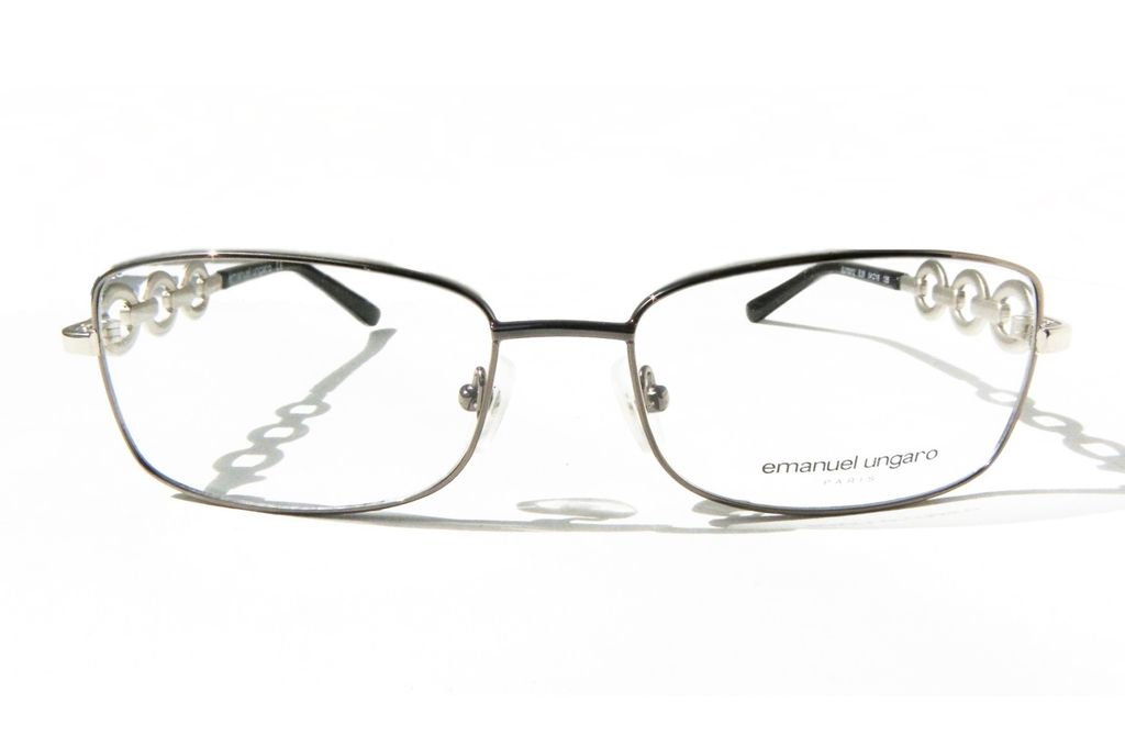 Модные очки Emanuel Ungaro EU 70312 B29 Gun metal с кристаллами Swarovski