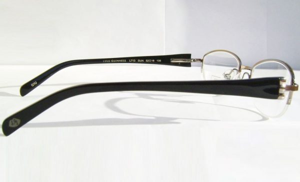 Модные овальные очки Lulu Guinness L713 Gun metall - изображение 3