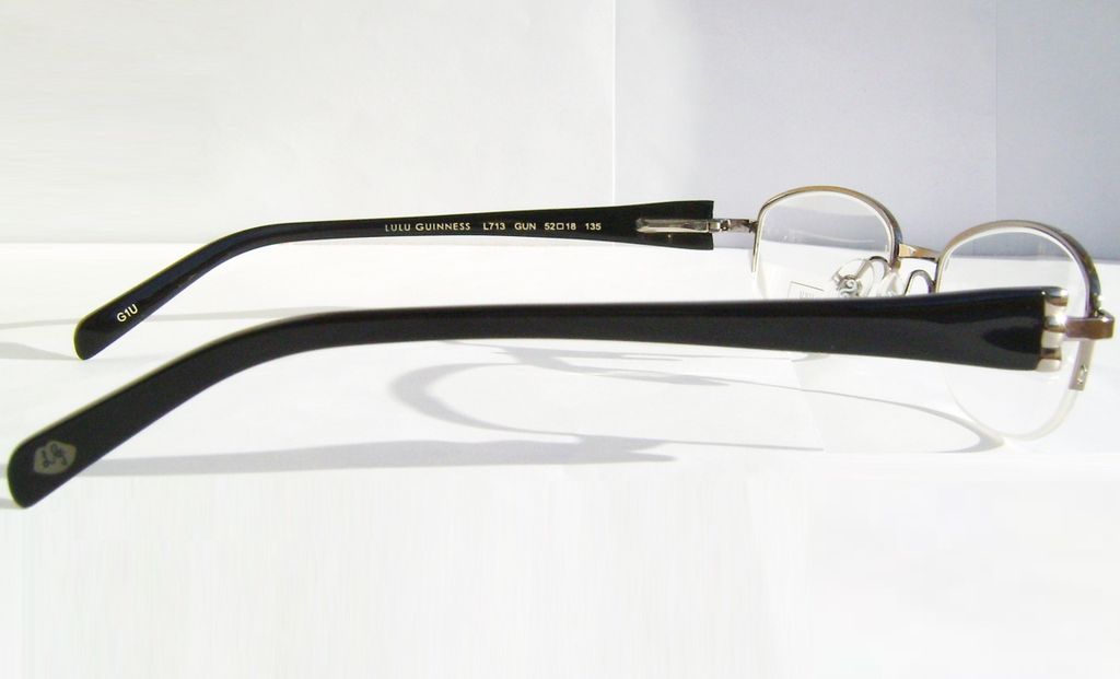 Модные овальные очки Lulu Guinness L713 Gun metall