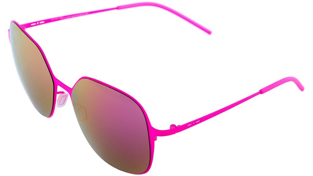 Ультратонкие крупные квадратные очки Italia Independent 0202 018 Fuxia led