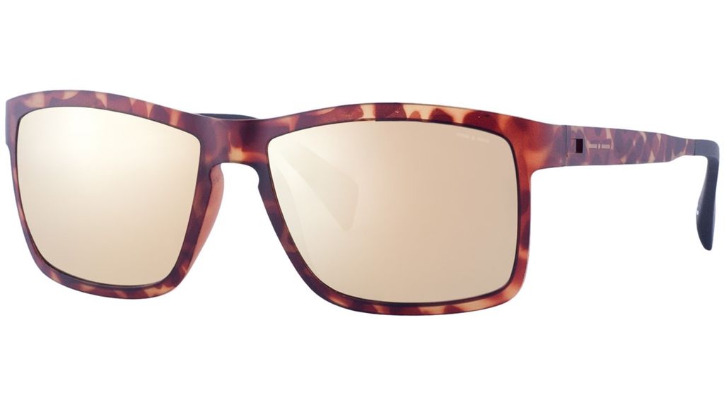 Легкие эластичные очки  крупный вайфарер Italia Independent 0113 090 Brown camouflage