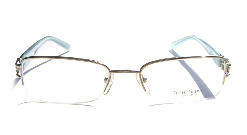 Классическая прямоугольная оправа для очков Ana Hickmann AH1090 13T Silver/Blue