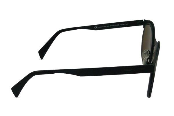 Круглые очки из прорезиненного металла Italia Independent 0023 Thermic 033 Green Хамелеон