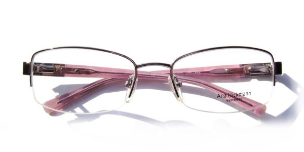 Модная овальная оправа для очков Ana Hickmann AH1092 13B Violet с кристаллами Swarovski - изображение 6