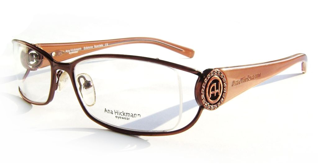 Модная оправа для очков Ana Hickmann AH1087 06E Brown с кристаллами Swarovski