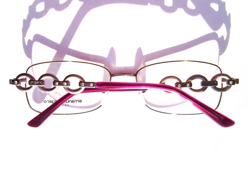 Модные очки Emanuel Ungaro EU 70312 C77 Pink с кристаллами Swarovski