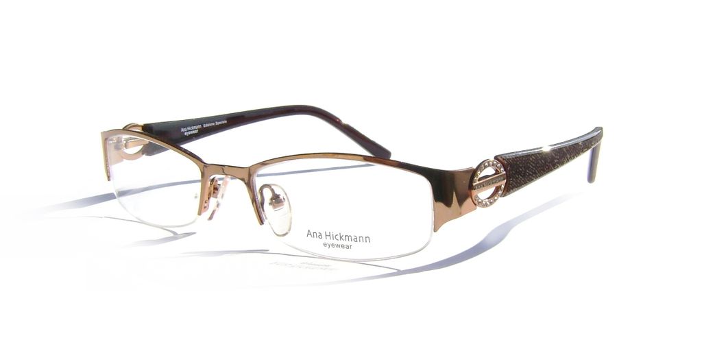 Модная оправа для очков Ana Hickmann AH1099 01A Brown с кристаллами Swarovski