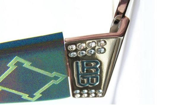 Модные овальные очки Laura Biagiotti LB 81121 054 Silver с кристаллами Swarovski - изображение 7