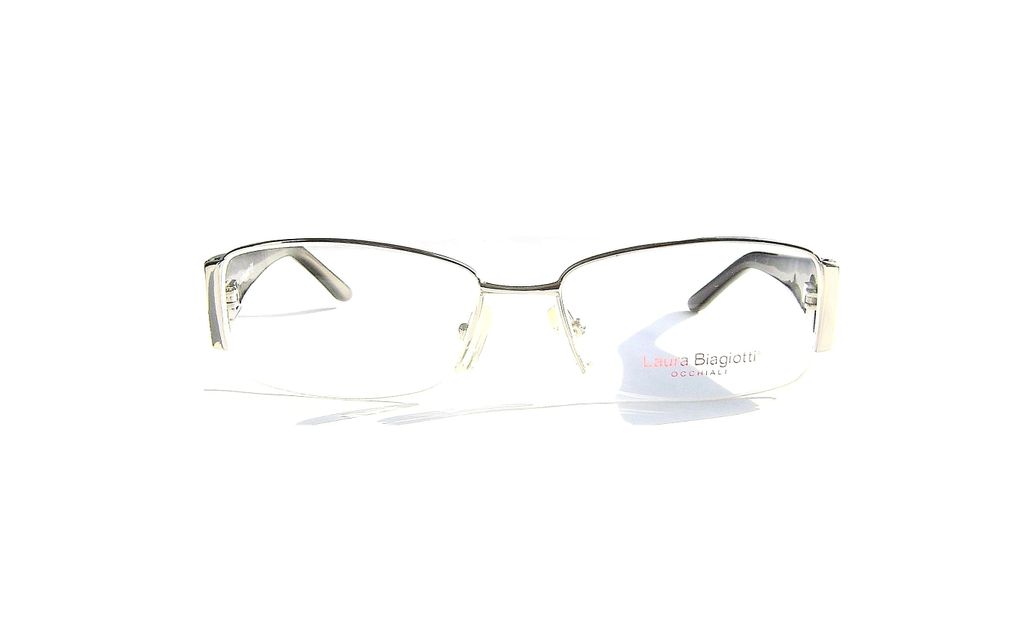 Модные овальные очки Laura Biagiotti LB 81122 054 Silver с кристаллами Swarovski