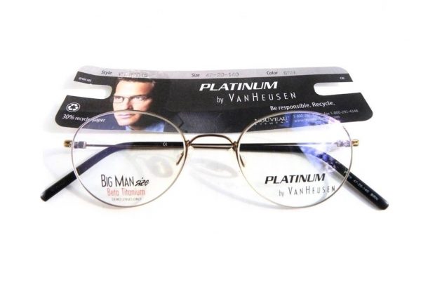 Круглые титановые очки Van Heusen Platinum VH P2016 Bronze - изображение 8