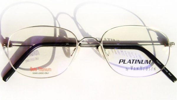 Крупные овальные титановые очки Van Heusen Platinum VH P2017 Silver - изображение 5