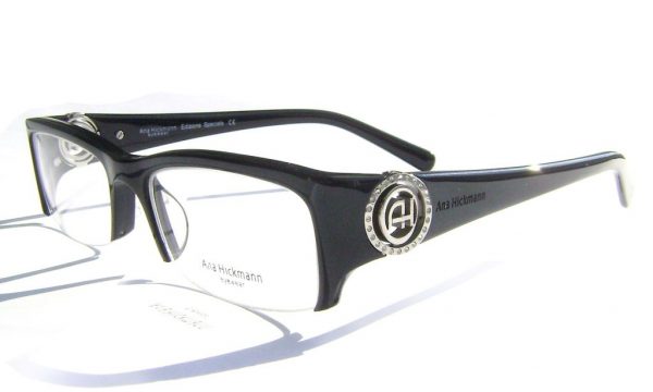 Модная оправа для очков Ana Hickmann AH6104-1 A01 чёрная с кристаллами Swarovski - изображение 1