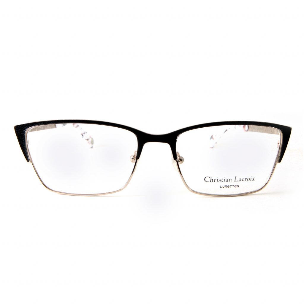 Очки кошачий глаз Christian Lacroix 3044 001 Jais/Black leather