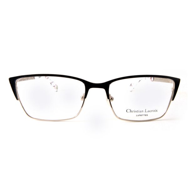 Очки кошачий глаз Christian Lacroix 3044 001 Jais/Black leather - изображение 2