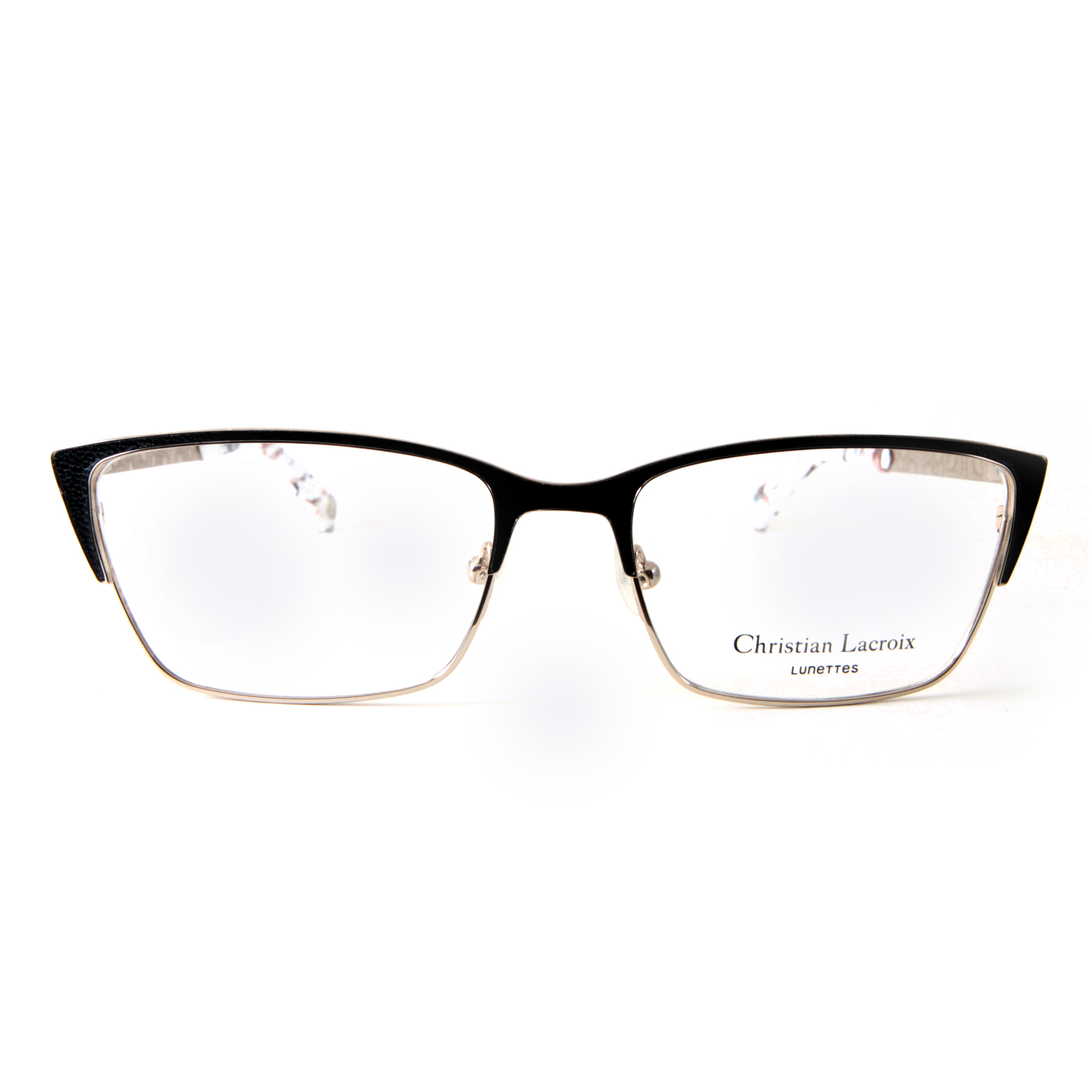 Очки кошачий глаз Christian Lacroix 3044 001 Jais/Black leather - изображение 2