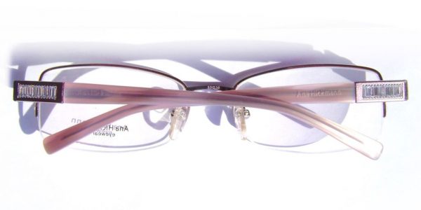 Модная овальная оправа для очков Ana Hickmann AH1092 13B Violet с кристаллами Swarovski - изображение 7