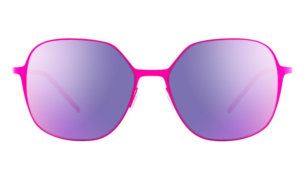 Ультратонкие крупные квадратные очки Italia Independent 0202 018 Fuxia led