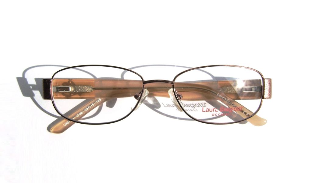 Модные овальные очки Laura Biagiotti LB 81101 C63 Brown с кристаллами Swarovski
