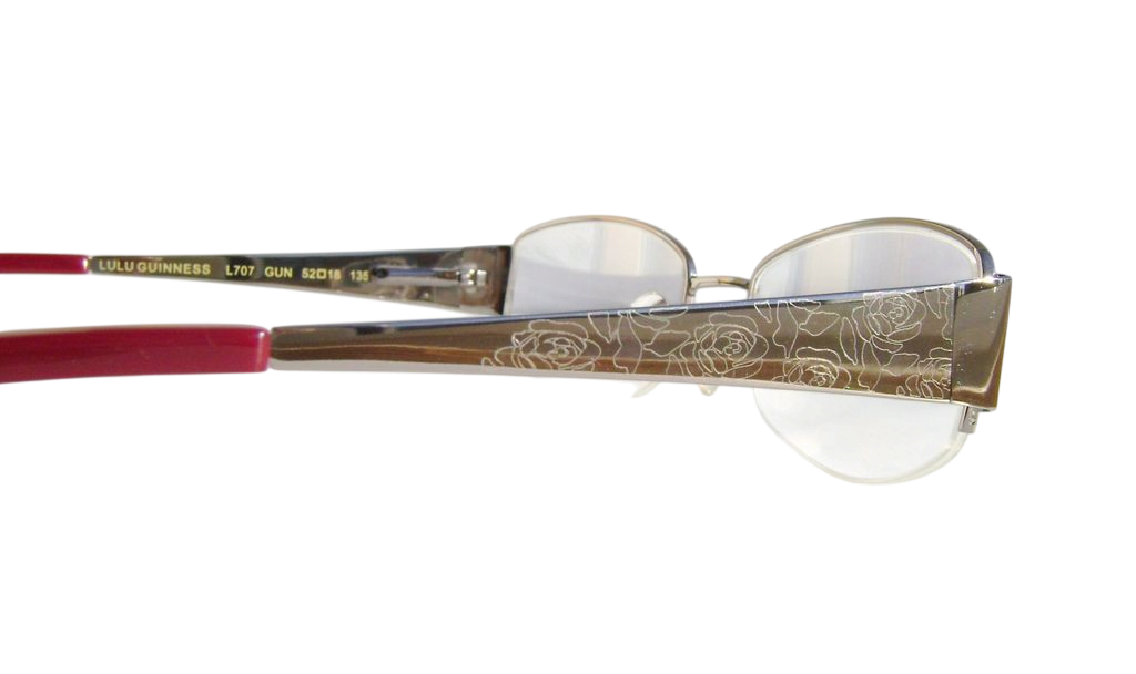 Модные овальные очки Lulu Guinness L707 Gun metall