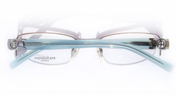 Классическая прямоугольная оправа для очков Ana Hickmann AH1090 13T Silver/Blue - изображение 5