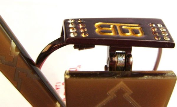 Модные овальные очки Laura Biagiotti LB 81121 C64 Brown с кристаллами Swarovski - изображение 8