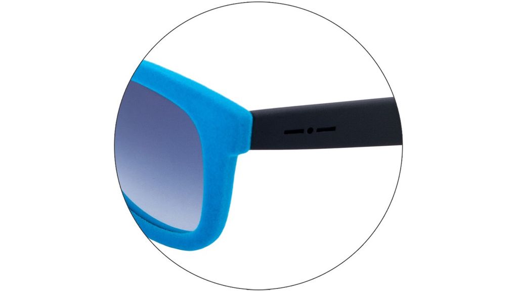 Бархатные очки вайфарер Italia Independent 0090VL 027 Blue