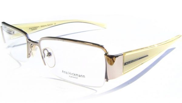 Классическая прямоугольная оправа для очков Ana Hickmann AH1091 X05 Gold - изображение 1