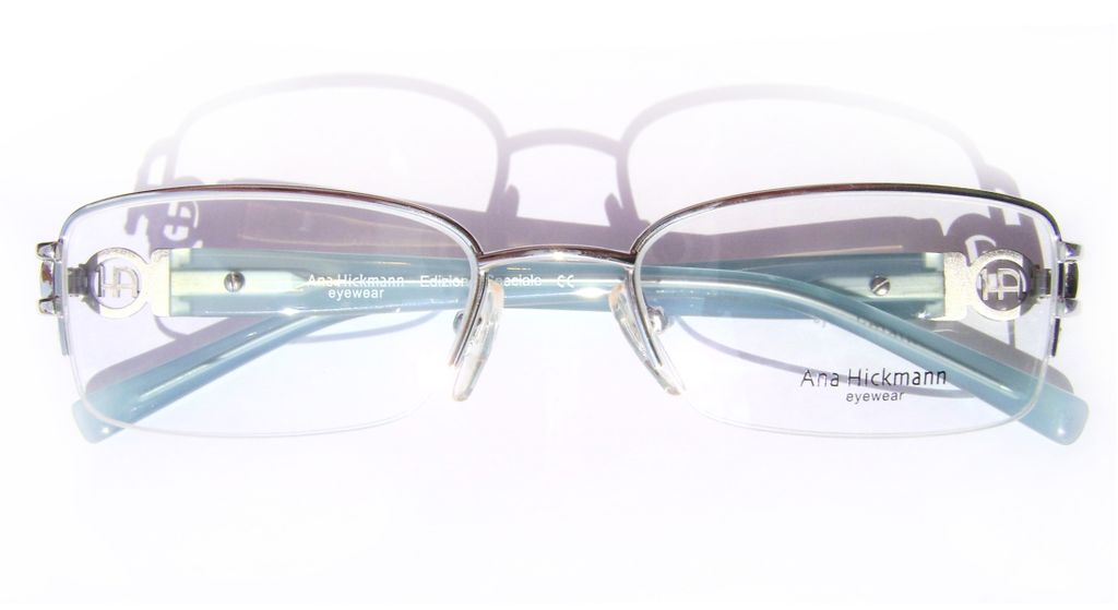 Классическая прямоугольная оправа для очков Ana Hickmann AH1090 13T Silver/Blue