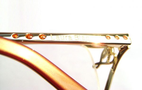 Модные очки Laura Biagiotti LB 81062 003 Gold с кристаллами Swarovski - изображение 9