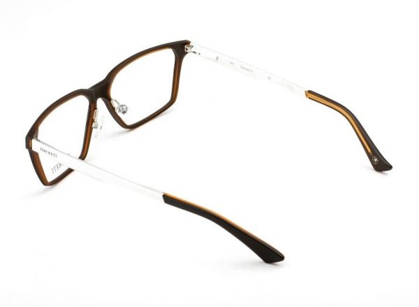 Модные крупные очки Hackett London HEK 1156 077 Black/Brown/Silver - изображение 3