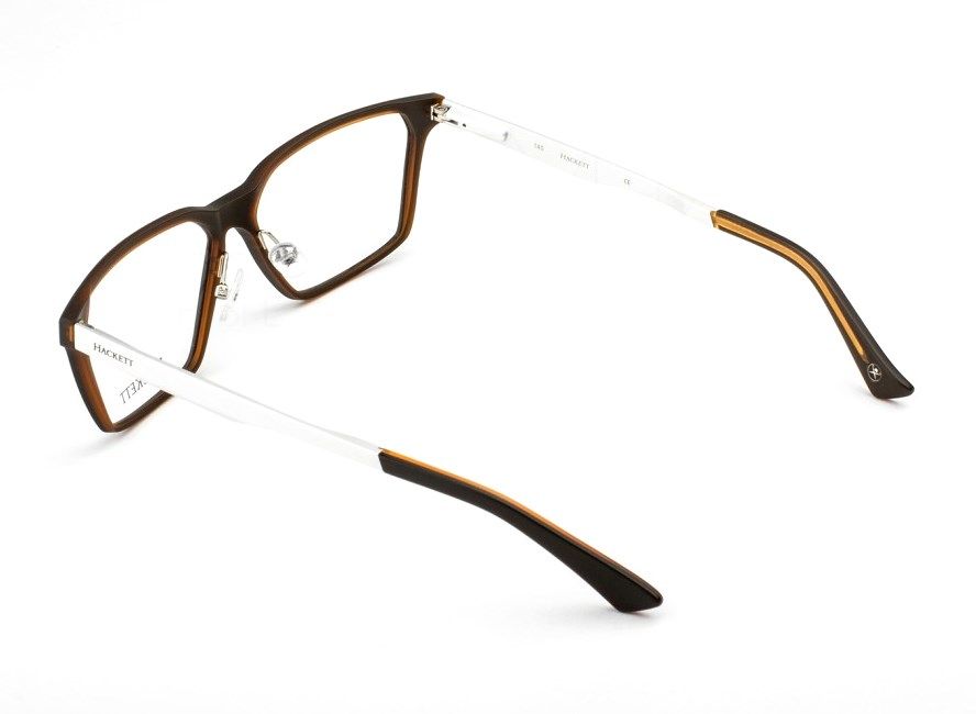 Модные крупные очки Hackett London HEK 1156 077 Black/Brown/Silver