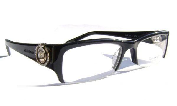 Модная оправа для очков Ana Hickmann AH6104-1 A01 чёрная с кристаллами Swarovski - изображение 3