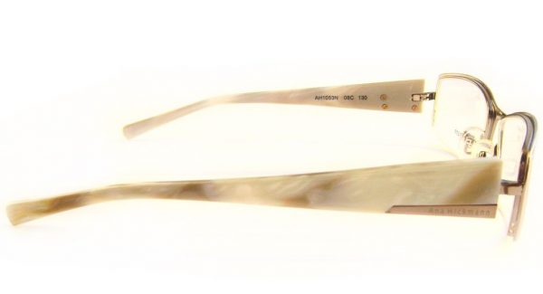 Модная полуободковая оправа для очков Ana Hickmann AH 1053 N 08C Gold/Marble - изображение 3