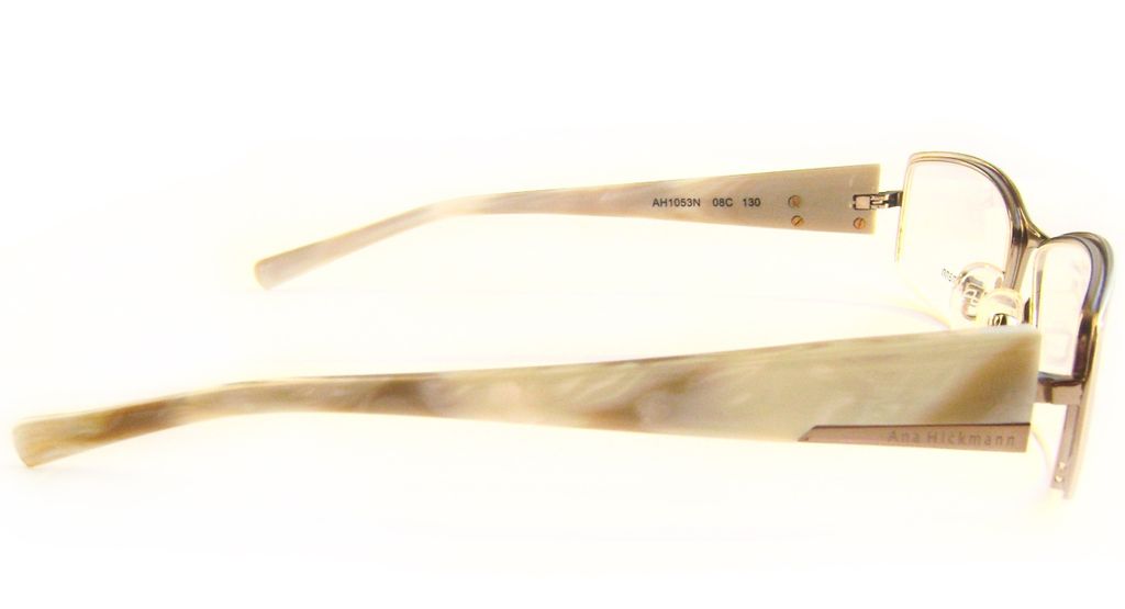 Модная полуободковая оправа для очков Ana Hickmann AH 1053 N 08C Gold/Marble
