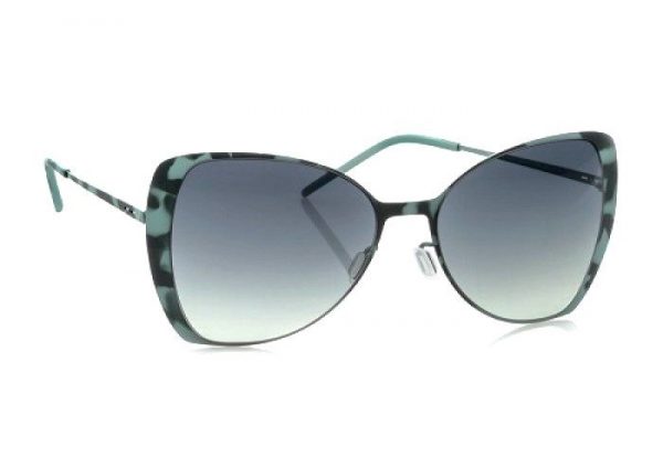 Ультратонкие очки бабочка Italia Independent 0204 038 Havana Aqua Green - изображение 2