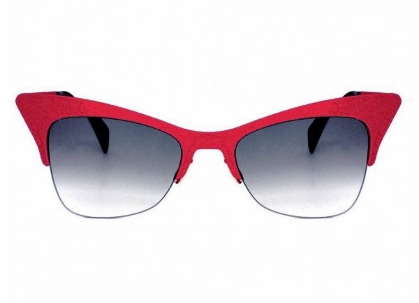 Очки кошачий глаз из прорезиненного металла Italia Independent 0504 crk 051 Red skin - изображение 1