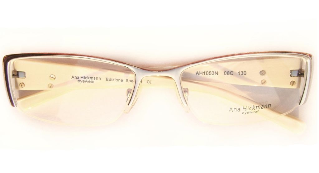 Модная полуободковая оправа для очков Ana Hickmann AH 1053 N 08C Gold/Marble