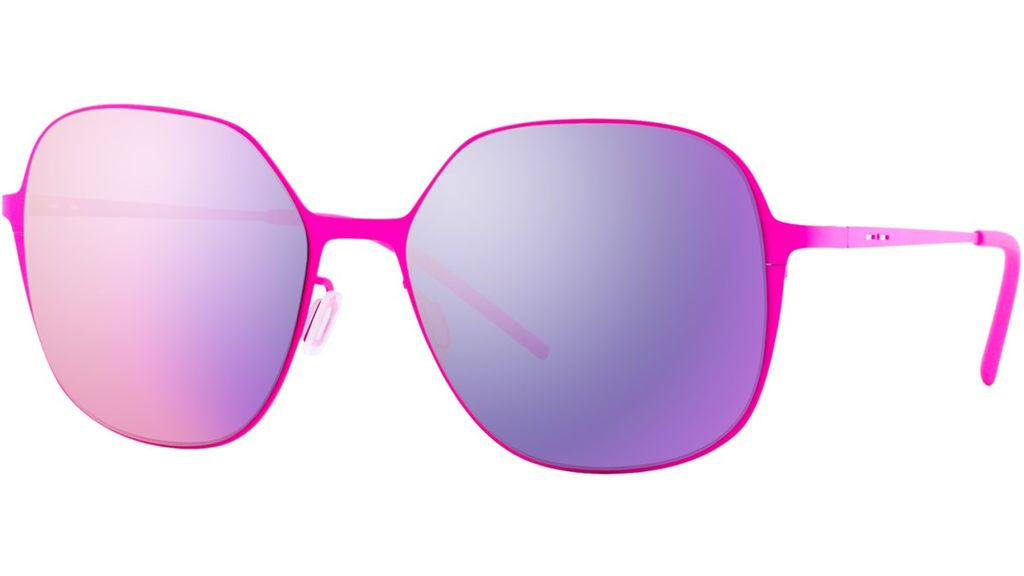 Ультратонкие крупные квадратные очки Italia Independent 0202 018 Fuxia led