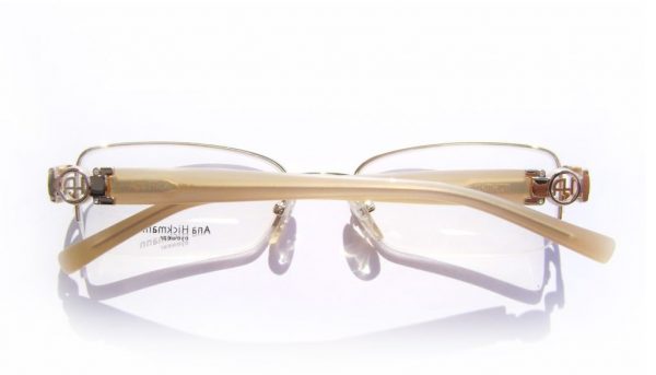 Классическая прямоугольная оправа для очков Ana Hickmann AH1090 04A Gold - изображение 5