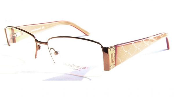 Модные овальные очки Laura Biagiotti LB 81122 D28 Brown с кристаллами Swarovski - изображение 1