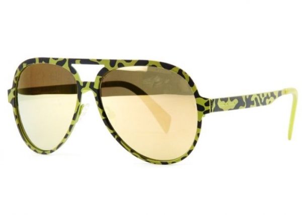 Крупные очки авиатор из прорезиненного металла Italia Independent 0021 Thermic 063 Yellow Хамелеон - изображение 4