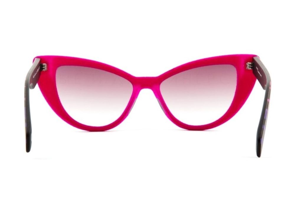 Бархатные очки кошачий глаз Italia Independent 0906V 018 ZEB Fuxia