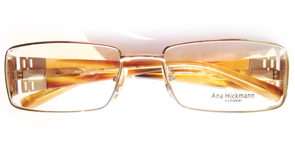 Модная прямоугольная оправа для очков Ana Hickmann AH1086 04A Gold с кристаллами Swarovski