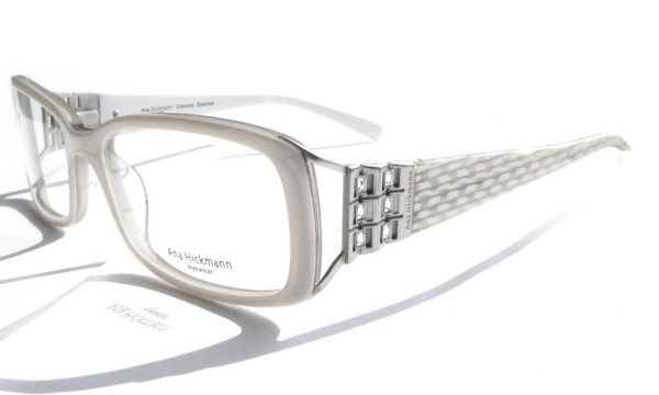 Модная оправа для очков Ana Hickmann AH6118 B156 белая с кристаллами Swarovski - изображение 1