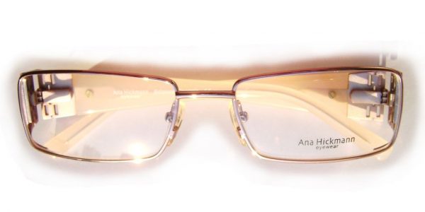 Модная прямоугольная оправа для очков Ana Hickmann AH1086 05B Rose gold с кристаллами Swarovski - изображение 4