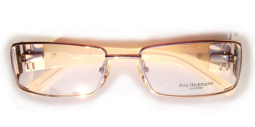 Модная прямоугольная оправа для очков Ana Hickmann AH1086 05B Rose gold с кристаллами Swarovski